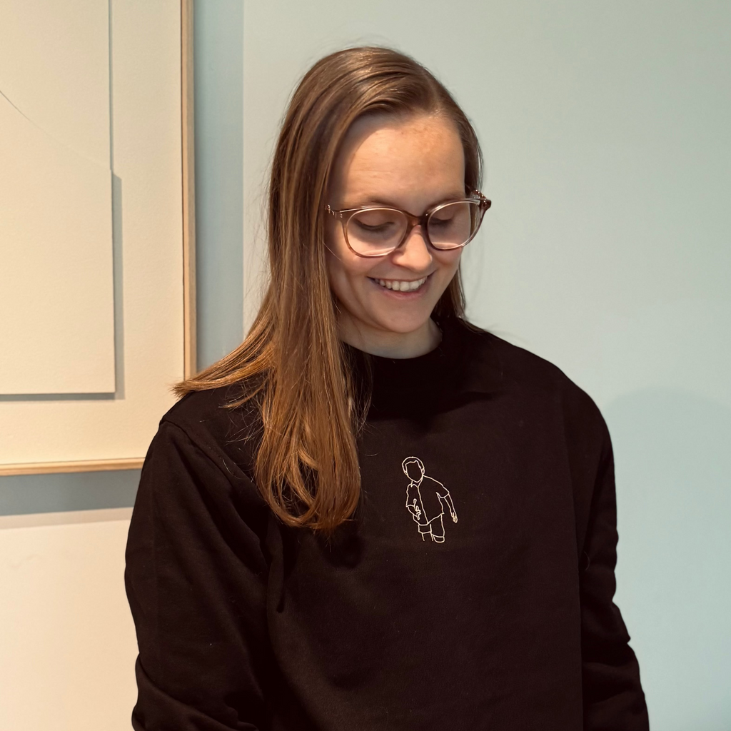 Lijntekening op trui