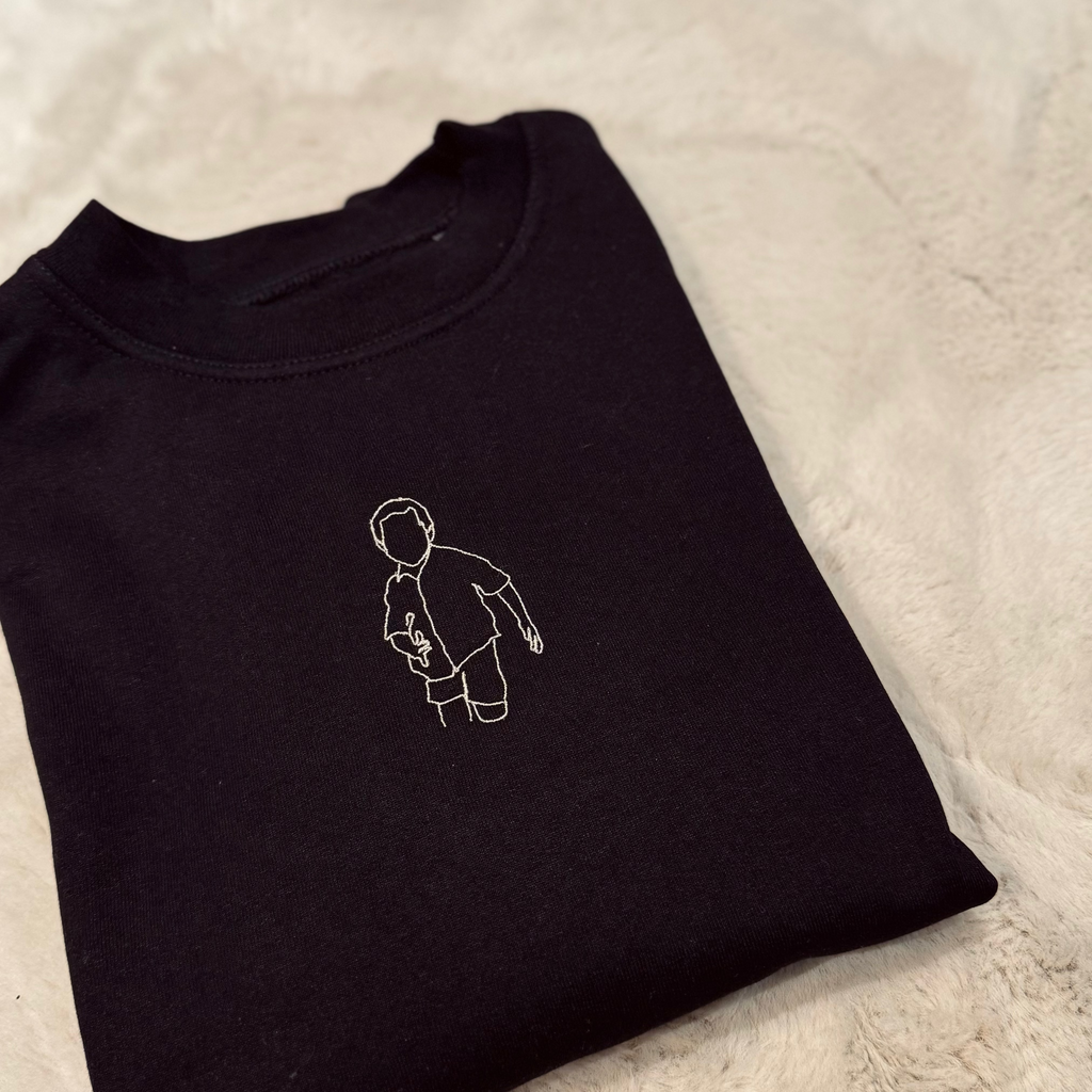 Lijntekening op trui